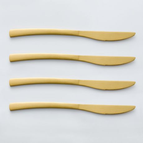Комплект из 4 ножей золотистого LaRedoute Цвета AUBERIE единый размер золотистый