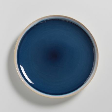 Комплект из 4 плоских тарелок LaRedoute Из керамики DEONIE единый размер синий
