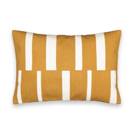 Чехол LaRedoute На подушку из хлопка Stripy 60 x 40 см оранжевый