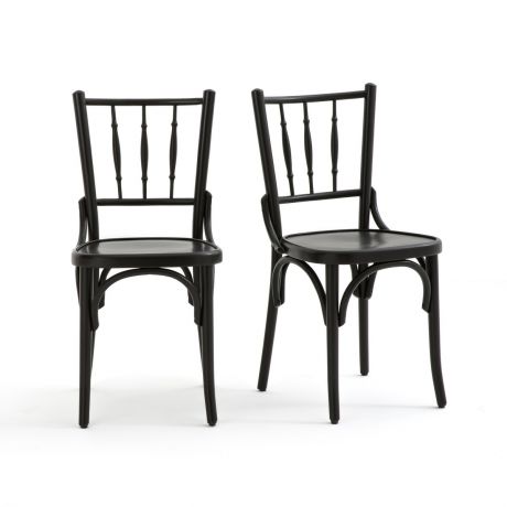 Комплект из 2 высоких стульев LaRedoute Bistro единый размер черный