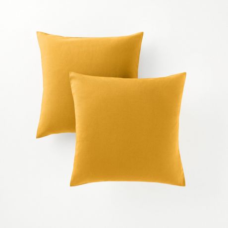 Набор LaRedoute Из 2 чехлов на подушку Scenario 40 x 40 см желтый