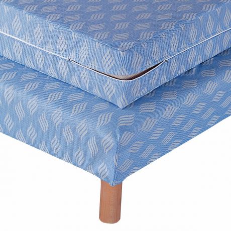 Чехол LaRedoute На кроватное основание из ткани 90 x 190 см синий