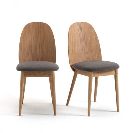Комплект из 2 стульев Crueso LaRedoute La Redoute единый размер серый