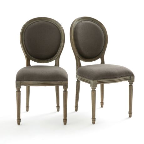 Комплект из 2 стульев, Nottingham LaRedoute La Redoute единый размер серый
