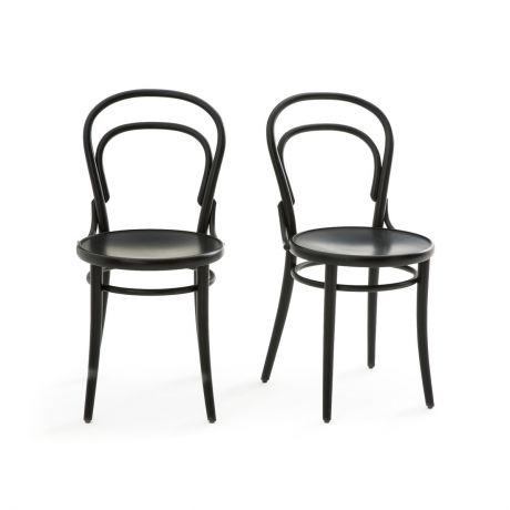 Комплект из 2 стульев из LaRedoute Бука Neda единый размер черный