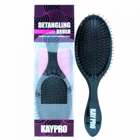 KAYPRO Расческа Detangling Brush для Распутывания Волос Черная, 1 шт
