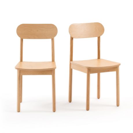 Комплект из 2 стульев JIMI LaRedoute La Redoute единый размер бежевый