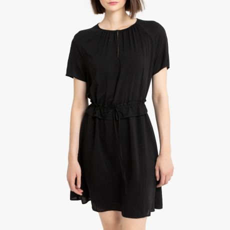 Платье LaRedoute С коротким рукавом 34 (FR) - 40 (RUS) черный