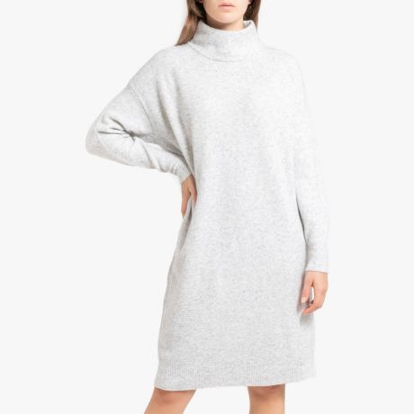 Платье-пуловер LaRedoute Длинное с длинными рукавами DAMSVILLE M/L серый