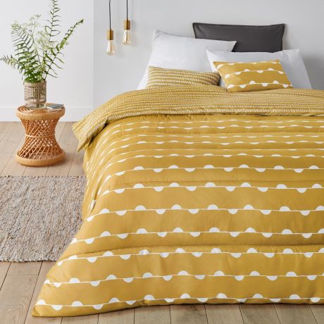 Одеяло LaRedoute С принтом Irun 140 x 200 см желтый