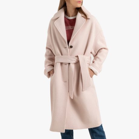 Пальто LaRedoute Средней длины 42 (FR) - 48 (RUS) розовый