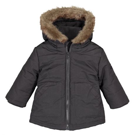 Куртка LaRedoute Стеганая утепленная с капюшоном 3 мес - 3 года 9 мес. - 71 см серый