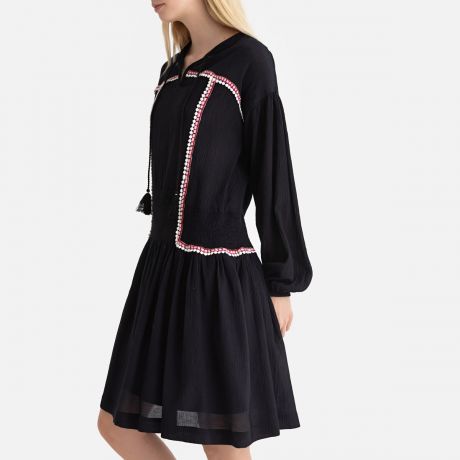 Платье LaRedoute С длинными рукавами 40 (FR) - 46 (RUS) черный