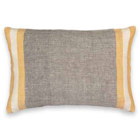Чехол LaRedoute На подушку из ткани шамбре из льна Napaya 60 x 40 см серый