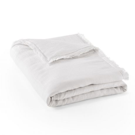 Одеяло LaRedoute Стеганое из льна и хлопка Anchaly 180 x 230 см белый