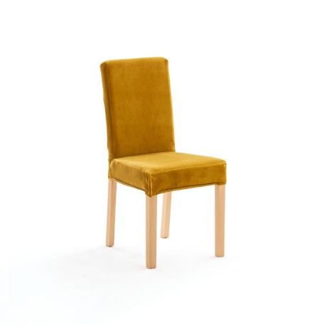 Чехол LaRedoute На стул из велюра DOMME единый размер желтый