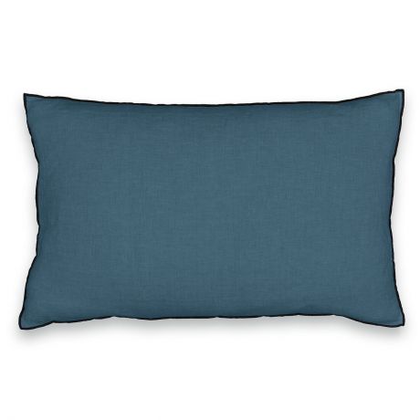 Чехол LaRedoute На подушку 100 стираный лен ELina 60 x 40 см синий