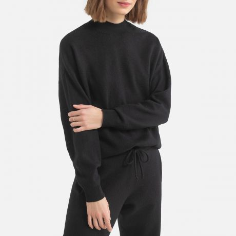 Пуловер LaRedoute Из шерсти с круглым вырезом из тонкого трикотажа TADBOW XS/S черный