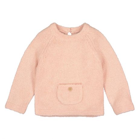 Пуловер LaRedoute С круглым вырезом из тонкого трикотажа 1 мес - 3 года 3 года - 94 см розовый