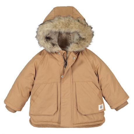 Куртка LaRedoute Стеганая утепленная с капюшоном 3 мес - 3 года 9 мес. - 71 см каштановый