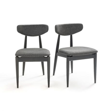 Комплект из 2 винтажных стульев LaRedoute Из ясеня Nochy единый размер черный