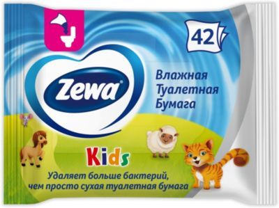 Zewa Детская влажная туалетная бумага Zewa, 42 шт