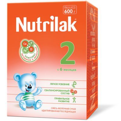 Nutrilak Молочная смесь Nutrilak 2, с 6 мес, 600 г