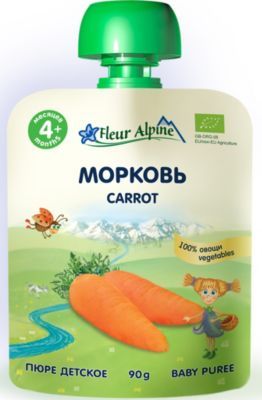 Fleur Alpine Пюре Fleur Alpine морковь, с 4 мес, 6 штук