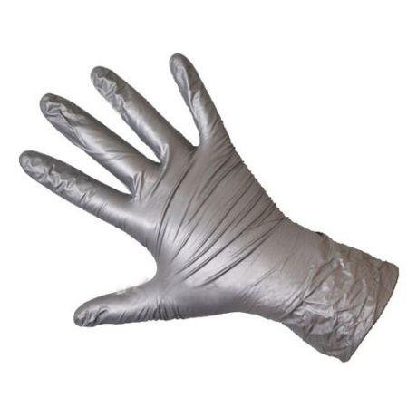 Чистовье Перчатки нитрил серебристые М Safe&Care 100 штук (Чистовье, Расходные материалы для рук и ног)