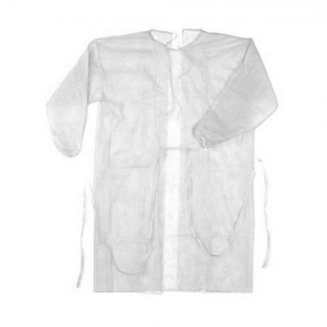 Чистовье Халат на завязках Спанбонд Белый XL (Чистовье, Расходные материалы и одежда для процедур)