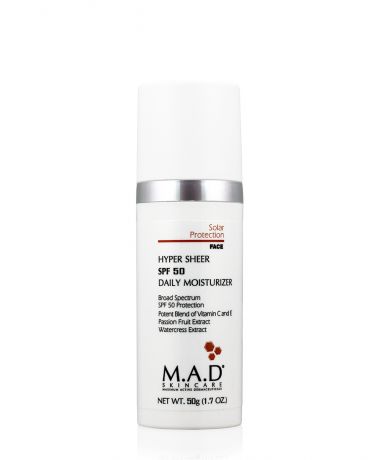 M.A.D. Увлажняющий крем-основа под макияж с защитой spf 50, 50 гр (M.A.D., Sun Protection)