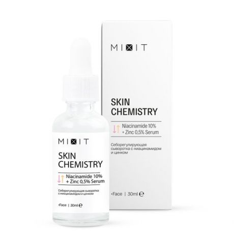 MIXIT Себорегулирующая сыворотка Skin Chemistry с ниацинамидом и цинком, 30 мл (MIXIT, Для лица)