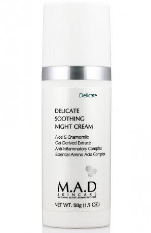 M.A.D. Успокаивающий ночной крем для ухода за чувствительной кожей 50 гр (M.A.D., Delicate)