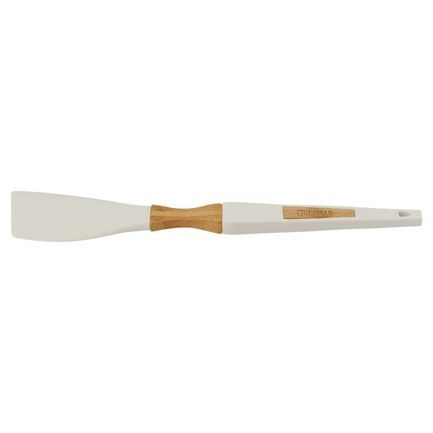 Лопатка силиконовая с ручкой из бамбука, 32.5 см, белая M04-061-W Guffman