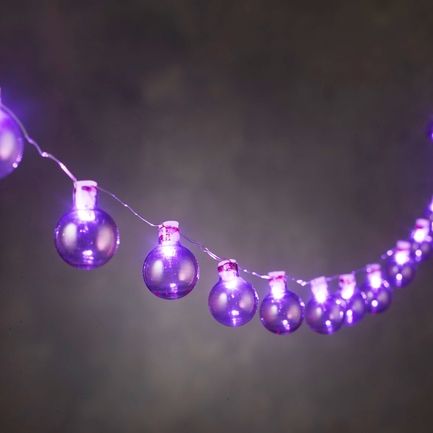 Гирлянда Шарики фиолетовые, 20 ламп, 1.9 м, на батарейках 85028 Luca lights