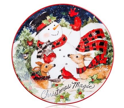 Тарелка закусочная "Магия Рождества. Снеговик", 23 см CER28301-1 Certified International Corp