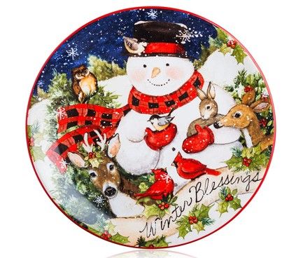 Тарелка закусочная "Магия Рождества. Снеговик", 23 см CER28301-4 Certified International Corp
