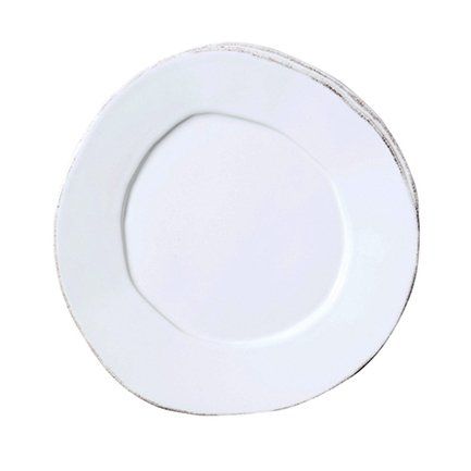 Тарелка закусочная Lastra, 22.5 см, белая VT1710 Vietri