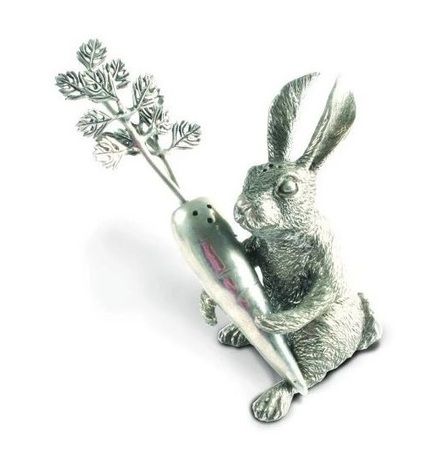Набор солонка и перечница "Садовые друзья.Кролик с морковкой", 14 см VAG-R116V Vagabond House