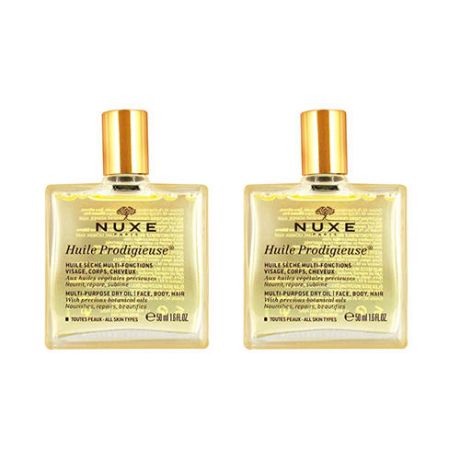 Nuxe Комплект Продижьёз Сухое масло для лица, тела и волос Новая формула 2 шт х 50 мл (Nuxe, Prodigieuse)