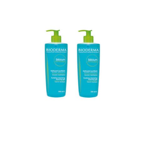 Bioderma Комплект Очищающий гель, 2 х 500 мл (Bioderma, Sebium)