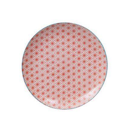 Тарелка Tokyo Design Star/Wave, красная, 25.7x3 см 8657 Tokyo Design