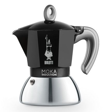 Гейзерная кофеварка Moka Induction, на 2 чашки, черная 0006932 Bialetti