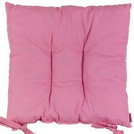 Однотонная подушка на стул "Роза", 41х41 см, хлопок, розовая P705-Z118/1 Apolena