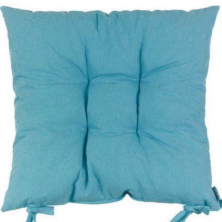 Однотонная подушка на стул "Волна", 41х41 см, хлопок, голубая P705-Z145/1 Apolena