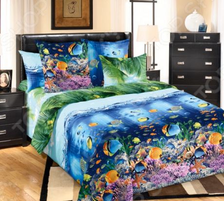 Комплект постельного белья Белиссимо «Подводный мир». Ткань: бязь