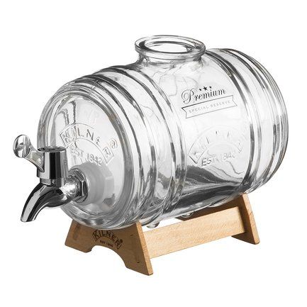 Диспенсер для напитков Barrel (1 л), 21.5х10.5х13 см, на подставке, в подарочной упаковке K_0025.793V Kilner