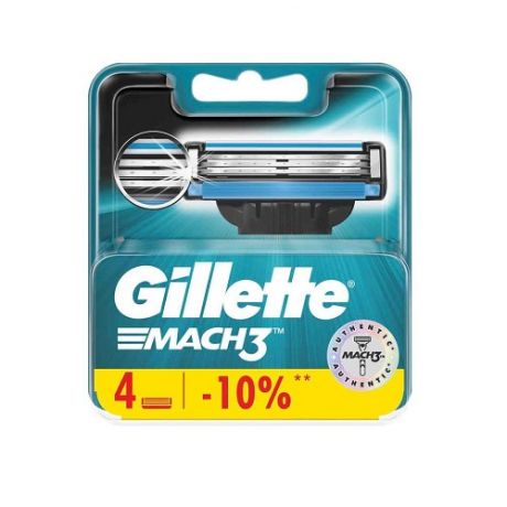 Gillette Mach 3 сменные кассеты для бритья N4 1 шт (Gillette, Бритвы и лезвия)