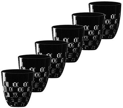 Набор стопок Domino для ликера (70 мл), черных, 6 шт 65687/51465/48525 Ajka Crystal