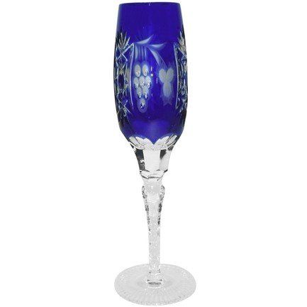 Фужер для шампанского Grape (180 мл), синий 1/cobaltblue/64582/51380/48359 Ajka Crystal